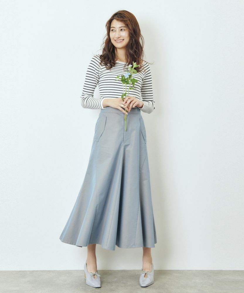 Cotton chambrace skirt｜¥10,780