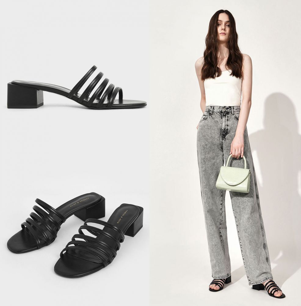 多帶粗跟拖鞋|原價:HK$439/現售:HK$309 多帶粗跟拖鞋|原價:HK$439/現售:HK$309