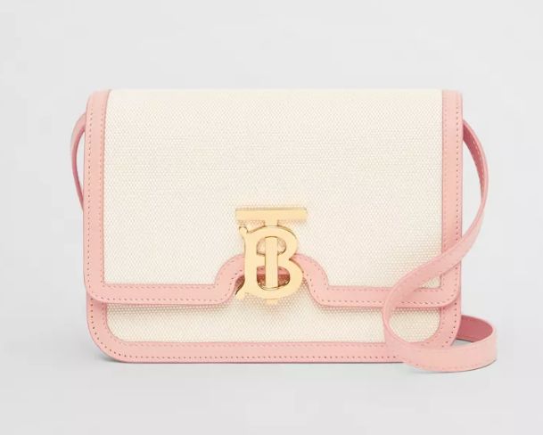 Burberry - Small Two-tone Canvas and Leather TB Bag | HK$ 15,500
