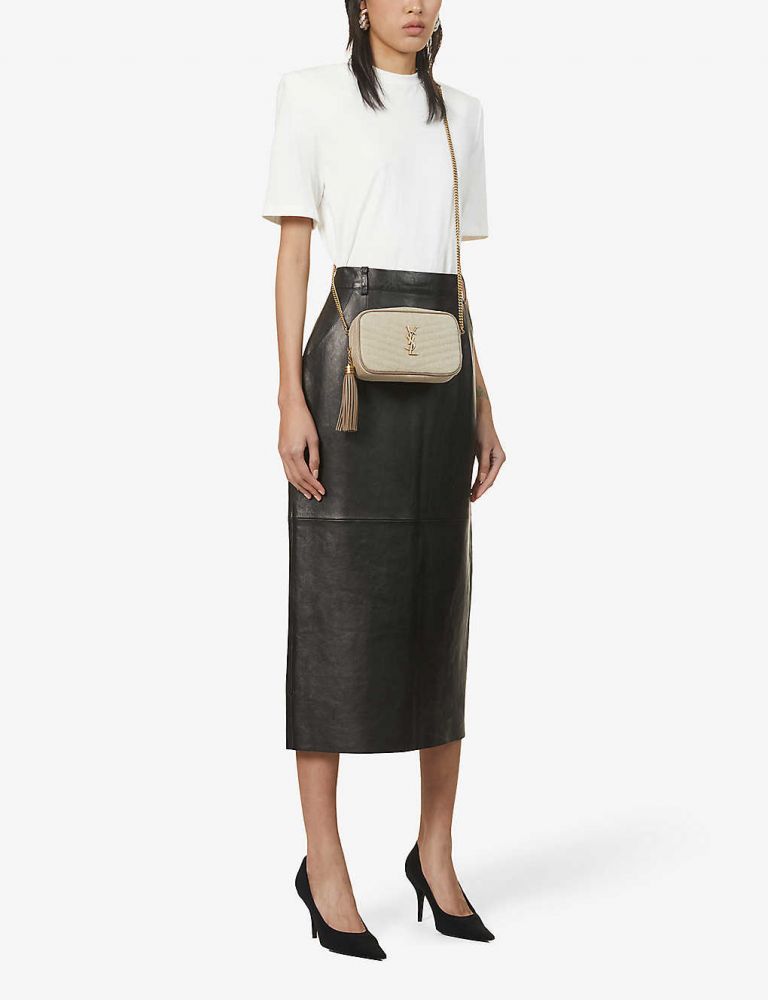  Lou mini linen and leather crossbody bag  HK$ 9,250｜網售︰ $8700