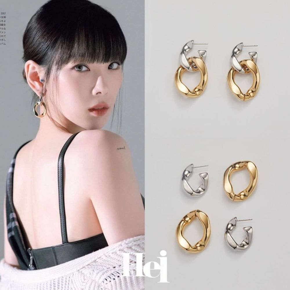 combi chain drop earring｜ ₩36,000