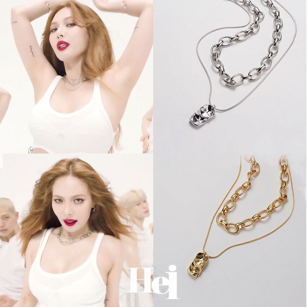  snake & chunky chain set necklace｜ ₩60,000