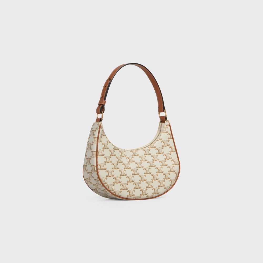 AVA BAG IN TRIOMPHE CANVAS AND CALFSKIN WHITE HK$ 11,000