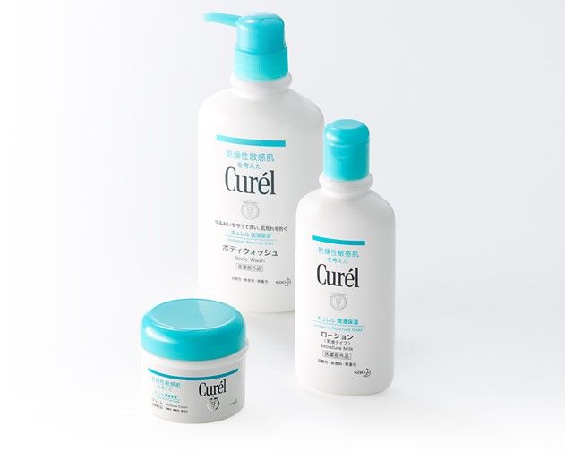 潤浸保濕身體護理系列：Curél身體護理系列有沐浴、保濕等多元化產品，除了臉部外，亦為身體的肌膚注入水分，以及抗禦外來的刺激影響。