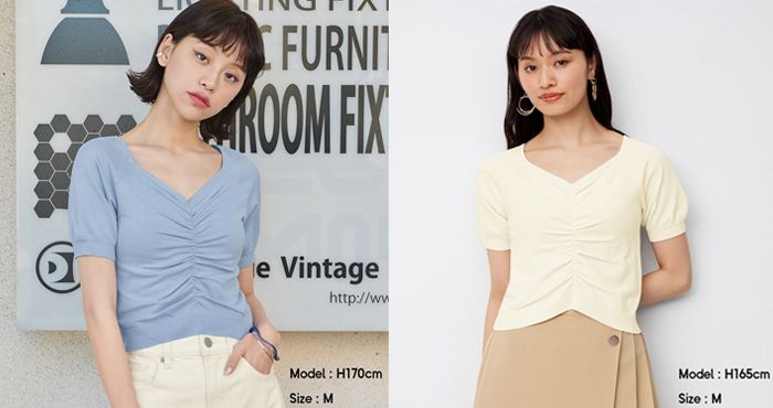 Front gather sweater $149