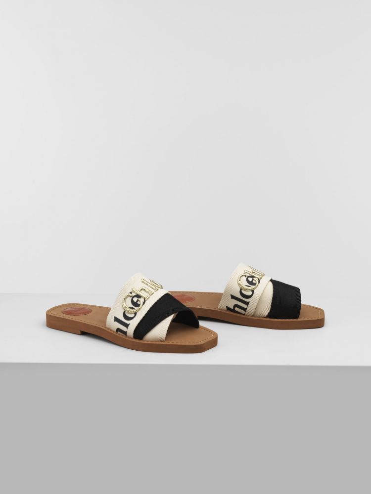 Chloé Woody flat mule sandal in embroidered canvas  HK$ 3,300