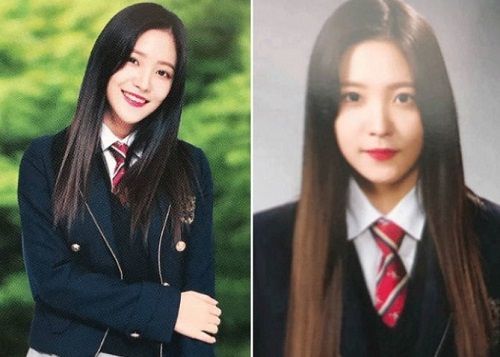 Red Velvet Yeri，中學時高鼻梁、尖下巴，一定是學校的校花，現在扎起頭髮更像17歲的中學生。