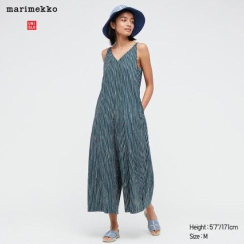 UNIQLO x Marimekko LIMITED EDITION COLLECTION 麻質混紡連身褲 | HK$399