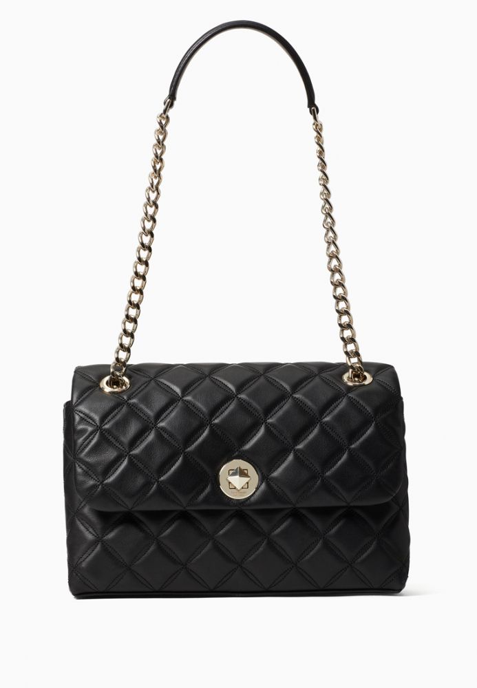 Kate Spade Natalia Medium Flap Shoulder Bag - Black   原價：HK$ 3,718   | 現售：HK$ 2,290 （56折）