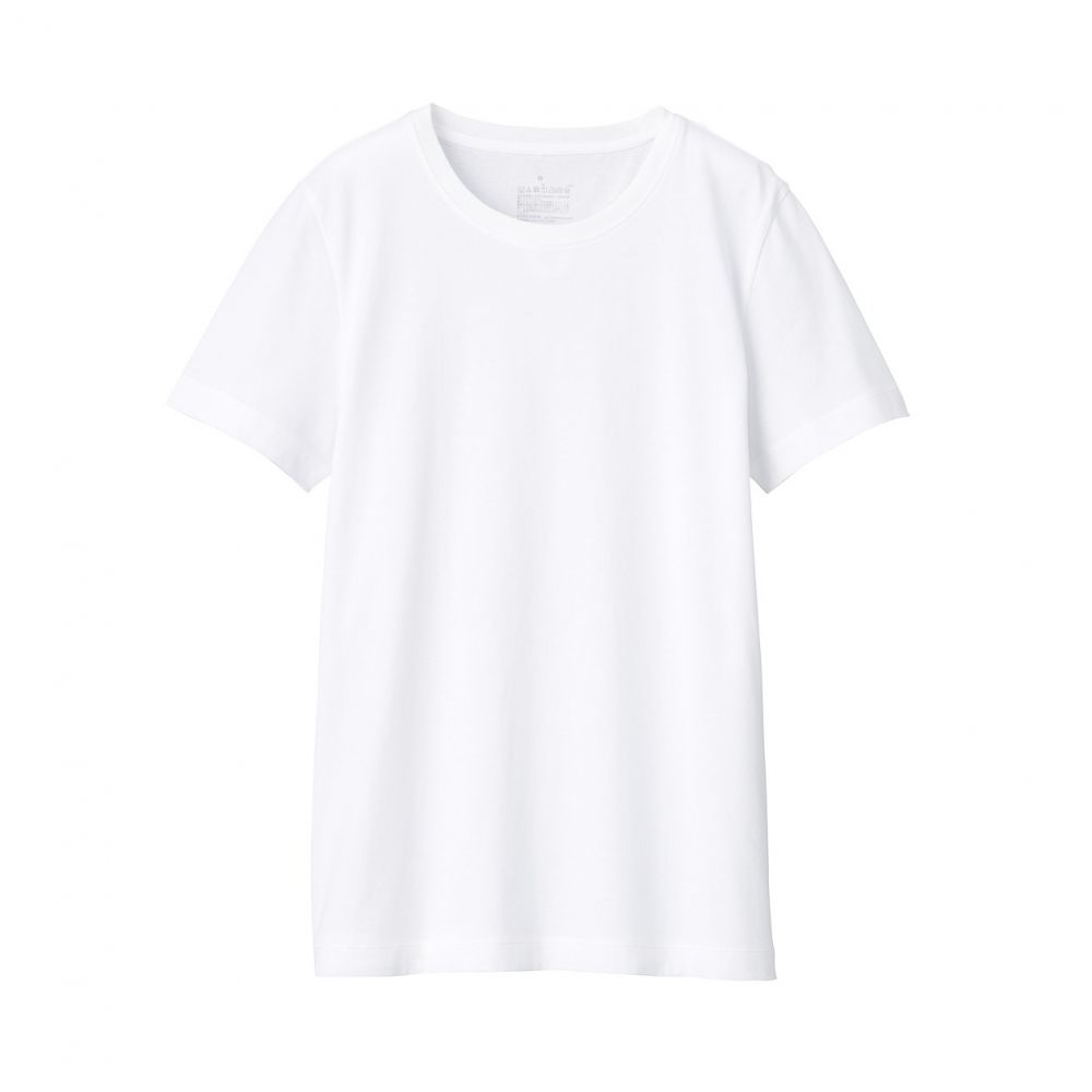 女裝有機棉圓領短袖T裇 ｜HK$85.00  夏日的衣櫃內怎少得了一年白色T裇！採用有機棉編織而成，質地透氣舒適，款式百搭。由XS至XXL的尺寸都有。