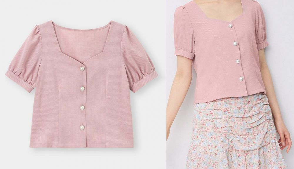 Pearl button blouse｜HKD$149