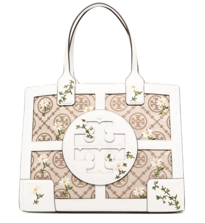 Ella T monogram embroidered tote bag  | 原價 HK$ 5,350 | 30% Off優惠價 HK$ 3,745