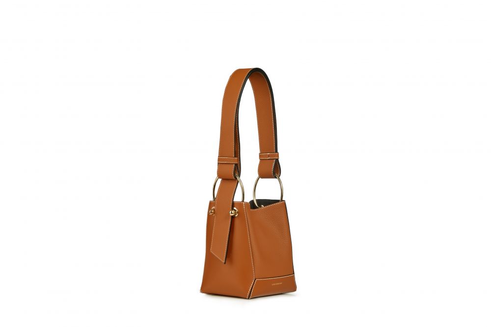 Lana Nano Bucket Bag Dual Leather Tan 港幣＄5,100