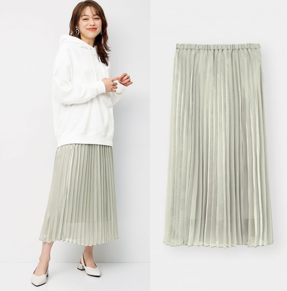 Shiny pleated skirt  原價：HK$179｜現售：HK$59