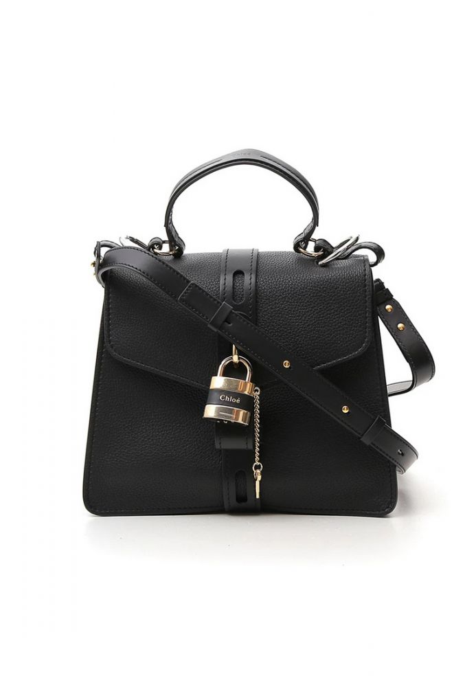 Chloe Medium Aby Day Shoulder Bag in Black  原價：HK$ 22,110.00 | 現售：HK$ 14,380.00（65折）