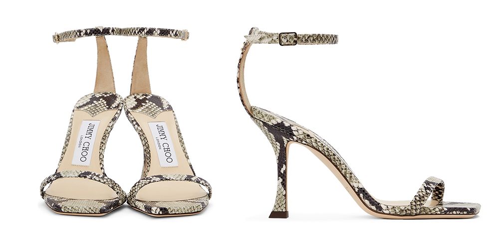 Black & Taupe Snake Marin 90 Heeled Sandals (原價HK$5,690│特價HK$3,870)