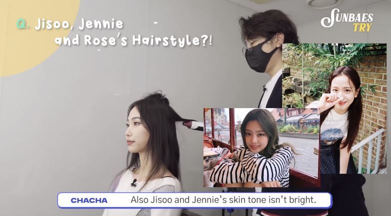 髮型師Cha Cha表示，Jennie和Jisoo的自然膚色不算非常白皙。
