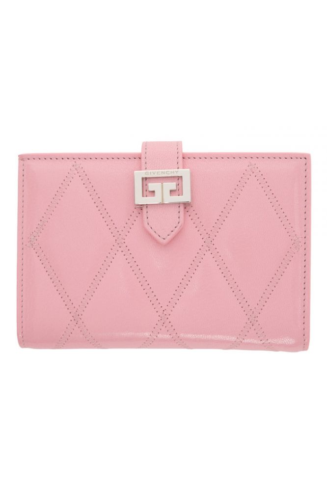 GIVENCHY Pink Medium Quilted GV3 Bifold Wallet 原價 HK$ 5260 | 56% OFF 優惠價 HK$ 2314