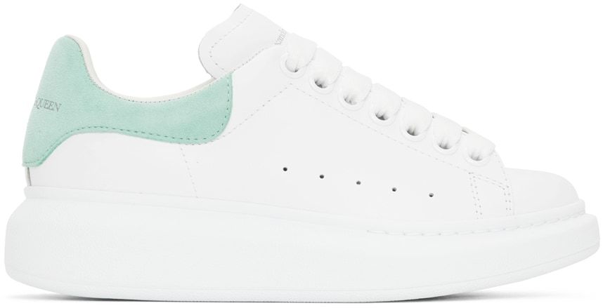 ALEXANDER MCQUEEN SSENSE Exclusive White & Green Oversized Sneakers 現價3140 原價4330 (27% OFF)