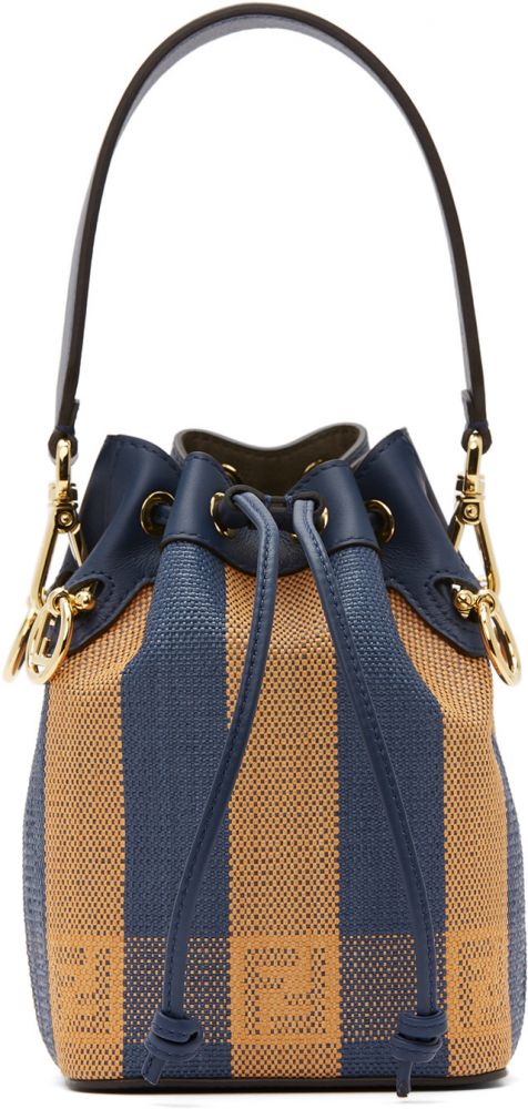 Blue & Orange Raffia Mini Mon Trésor Bag | 原價 HK$ 10400 | 13% OFF 優惠價 HK$ 9048 