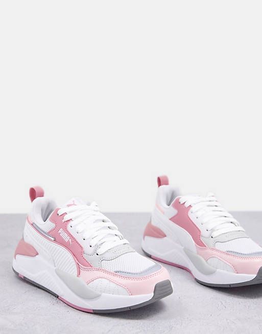 Puma X-Ray 2 Square trainers in white and pink 原價：HK$687.83/特價：HK$269.84