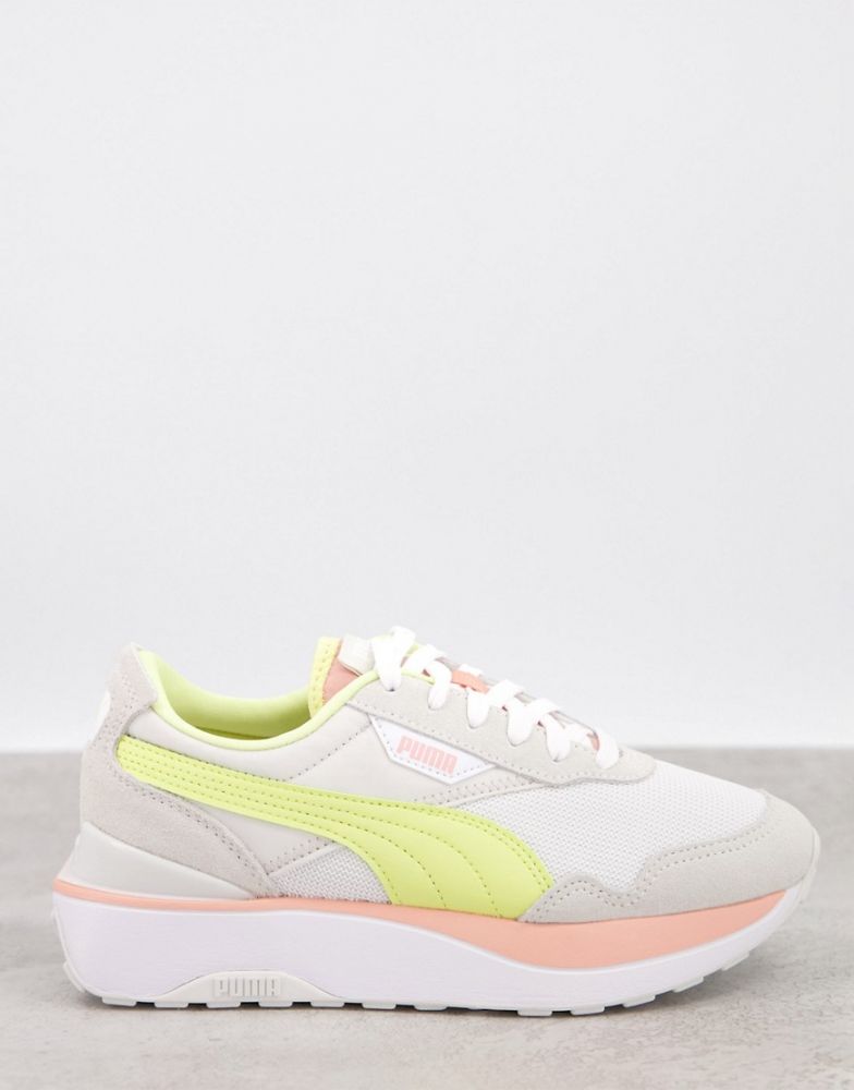 Puma Cruise Rider trainers in pink and lime 原價：HK$846.56/特價：HK$423.28