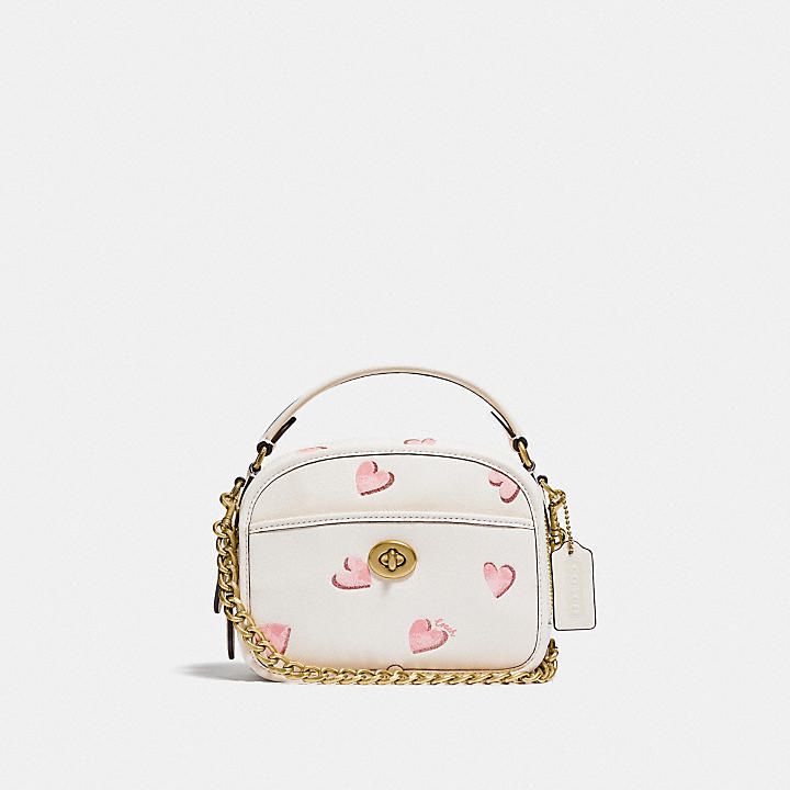 LUNCHBOX TOP HANDLE WITH HEART PRINT｜ HKD 5,950