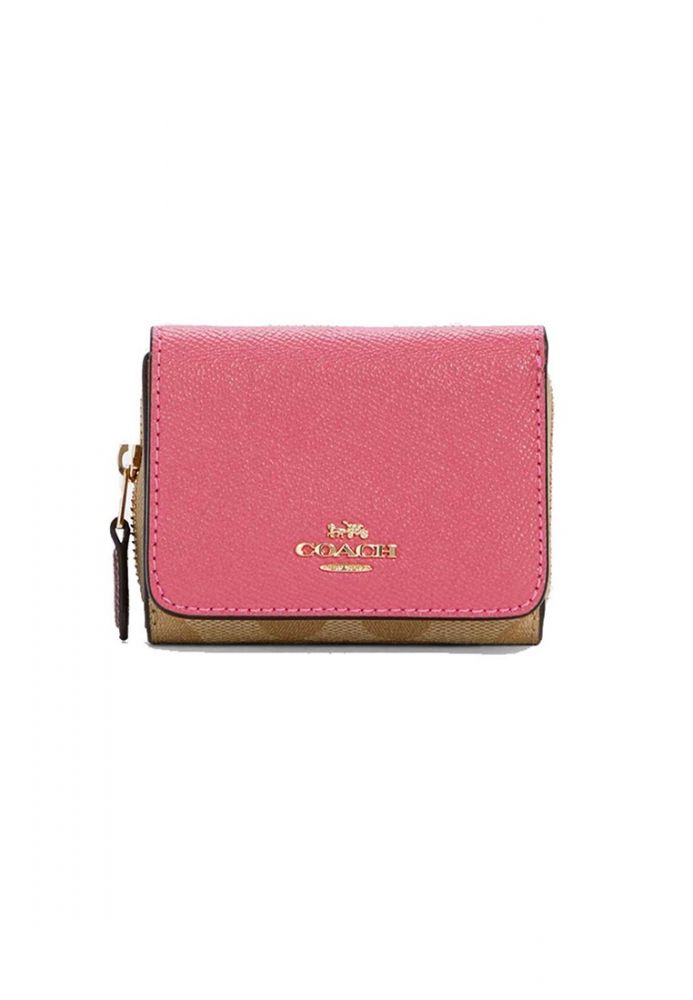Coach Small Trifold Wallet In Colorblock Signature Canvas C4527 Pink Multi   原價：HK$ 1,850.00   |  現售：HK$ 938.00 （51折）