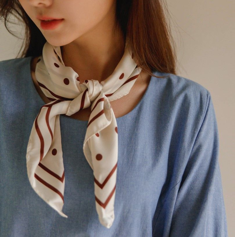 puy dot silky scarf｜14,900 won