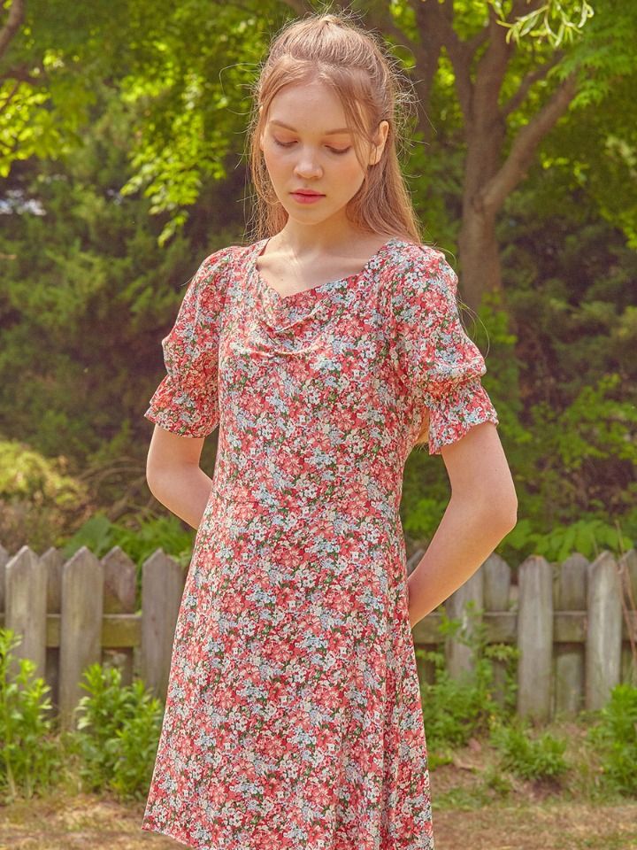 Shiny Flower Summer Dress (Pink)｜39,650 won