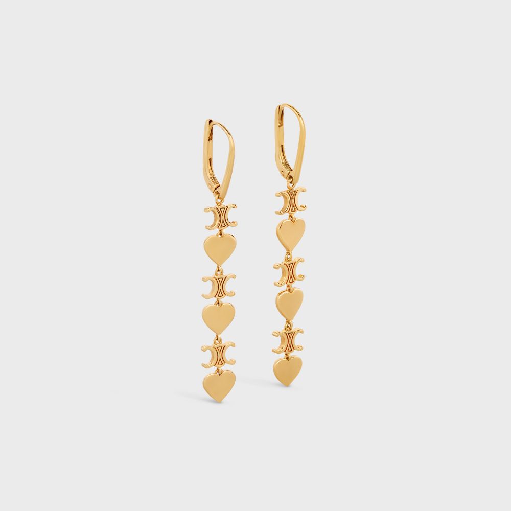 MAILLON TRIOMPHE 金色飾面黃銅心形耳環 | HK$ 4,950