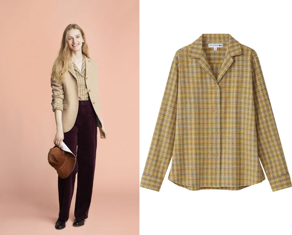 法蘭絨格紋恤衫｜HK$199