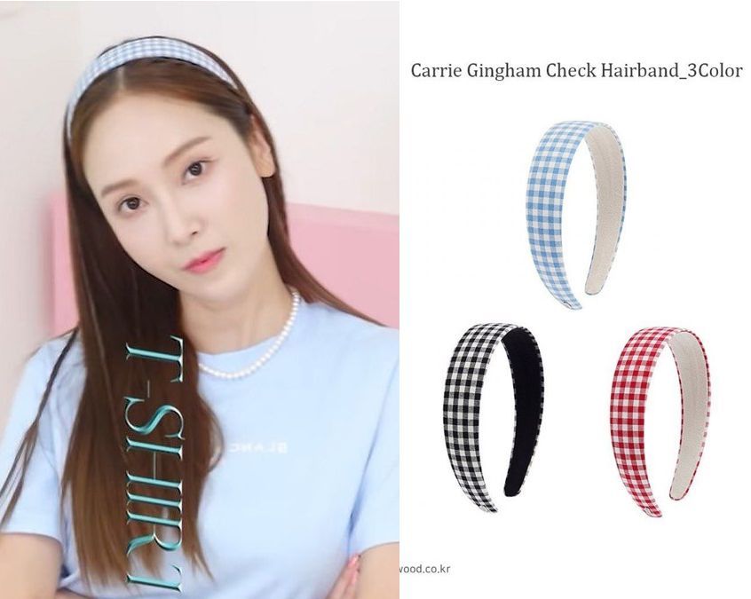 Carrie Gingham Check Hairband｜₩39,000