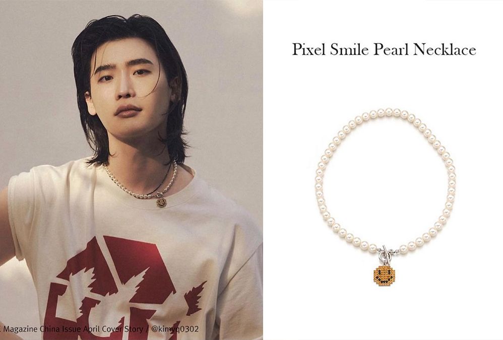 Pixel Smile Pearl Necklace｜₩79,000