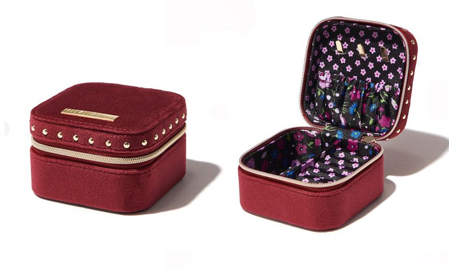 ANNA SUI Travel Jewelry Box Dark Red｜¥2,500