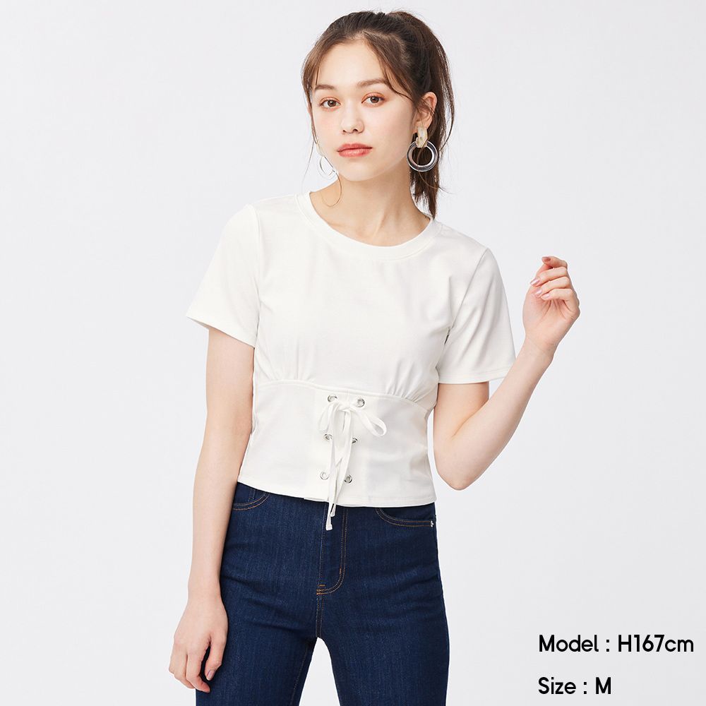 2WAY lace square-neck sweater  原價 HK$ 149 | 現售 HK$ 59