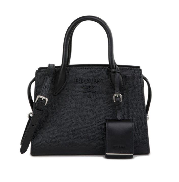 Saffiano Leather Prada Monochrome Bag 斜揹袋/手提袋：原價：HK$17,300｜現售：HK$ 15,570
