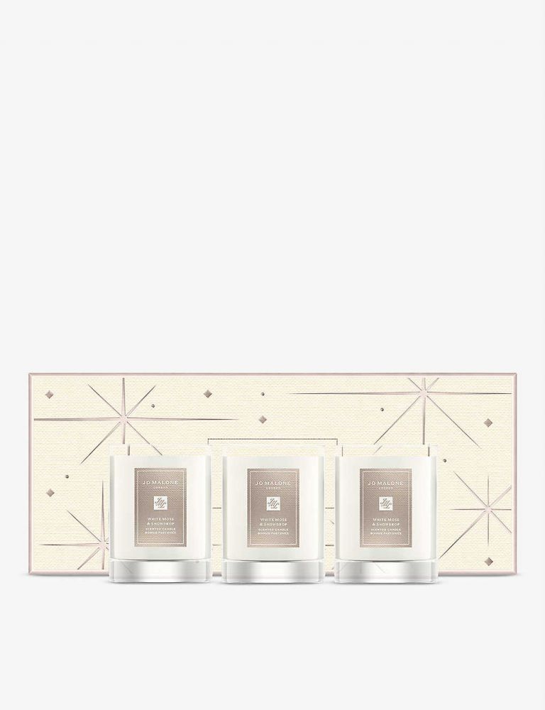 Travel Candle Trio旅行香氛蠟燭禮盒 白苔與雪花蓮-聖誕限量版  官網正價HK$930｜網售$690  內容物  白苔與雪花蓮香氛蠟燭 60g x3