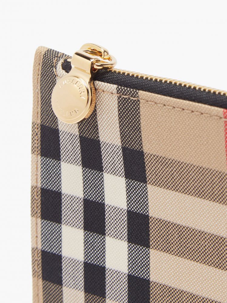 BURBERRY  Somerset Vintage-check leather and canvas wallet｜正價HK$2,500折後HK$1,950