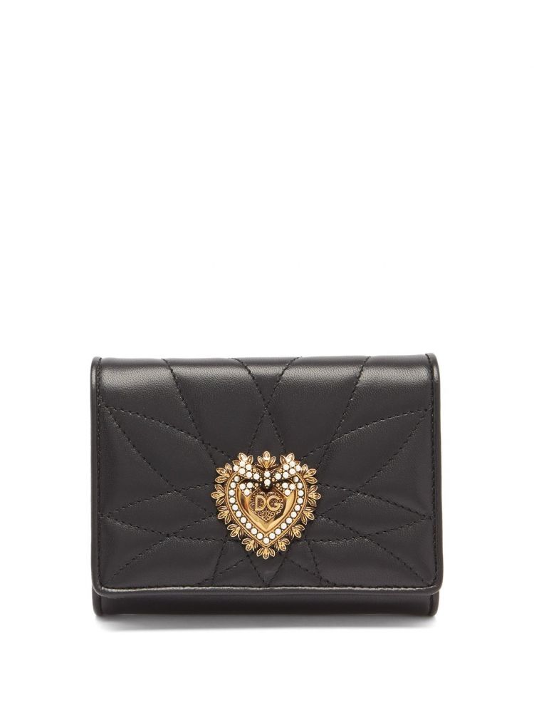 DOLCE & GABBANA Devotion quilted-leather wallet｜ 正價HK$5,100 折後HK$3,978