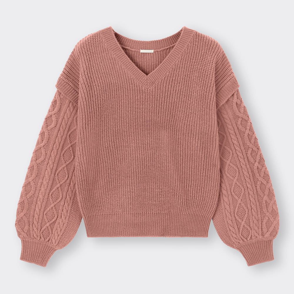 Cable sleeve sweater $99