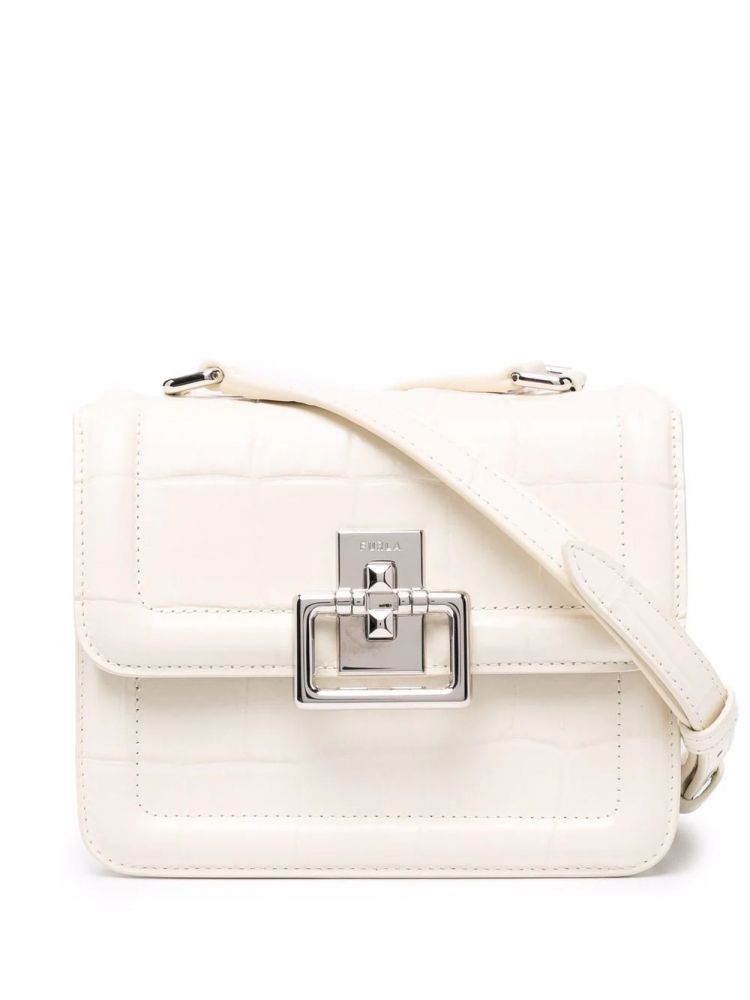 Furla crocodile-effect leather satchel bag原價：HK$3,116│折後最低價：HK$2,431