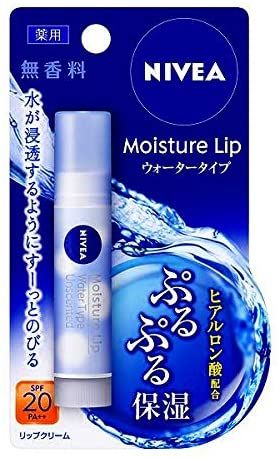NIVEA Moisture Lip Water Type  315日元/3.5g 評價B  塗上後有助防止水分蒸發。滑溜的感覺和不油膩的質地也是好評原因。不過，蓋子容易掉落，建議單獨收納。