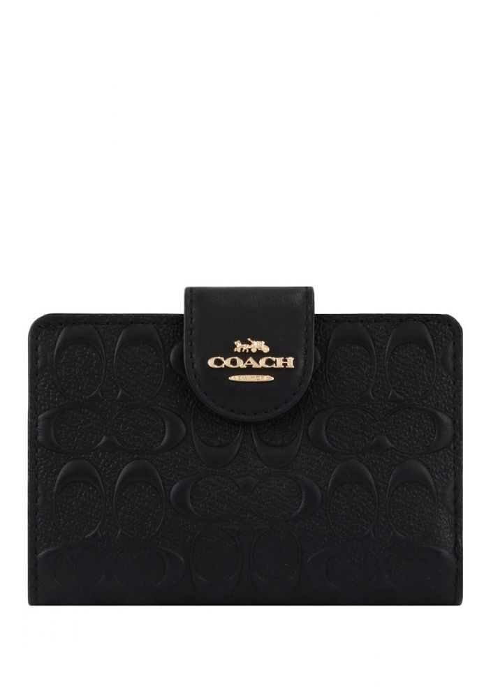 Medium Corner Zip Wallet In Signature Leather - Black  | 原價 HK$ 2,079 | 現售 HK$ 1,323