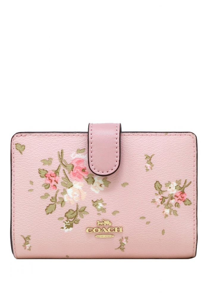 Medium Corner Zip Wallet With Rose Bouquet Print - Blossom  | 原價 HK$ 2,079 | 現售 HK$ 1,365