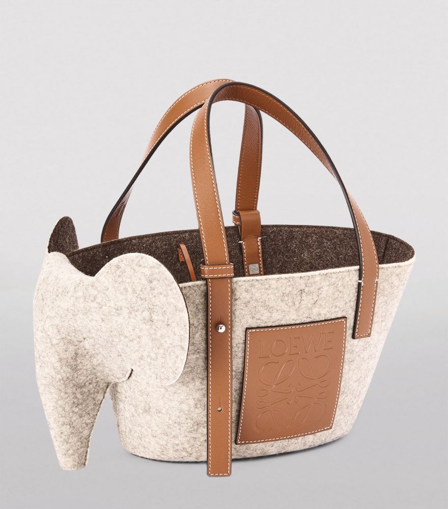 LOEWE Small Wool Elephant Basket Bag網購價：HK$6,298 | 香港門市價錢：HK$7,750【81折】