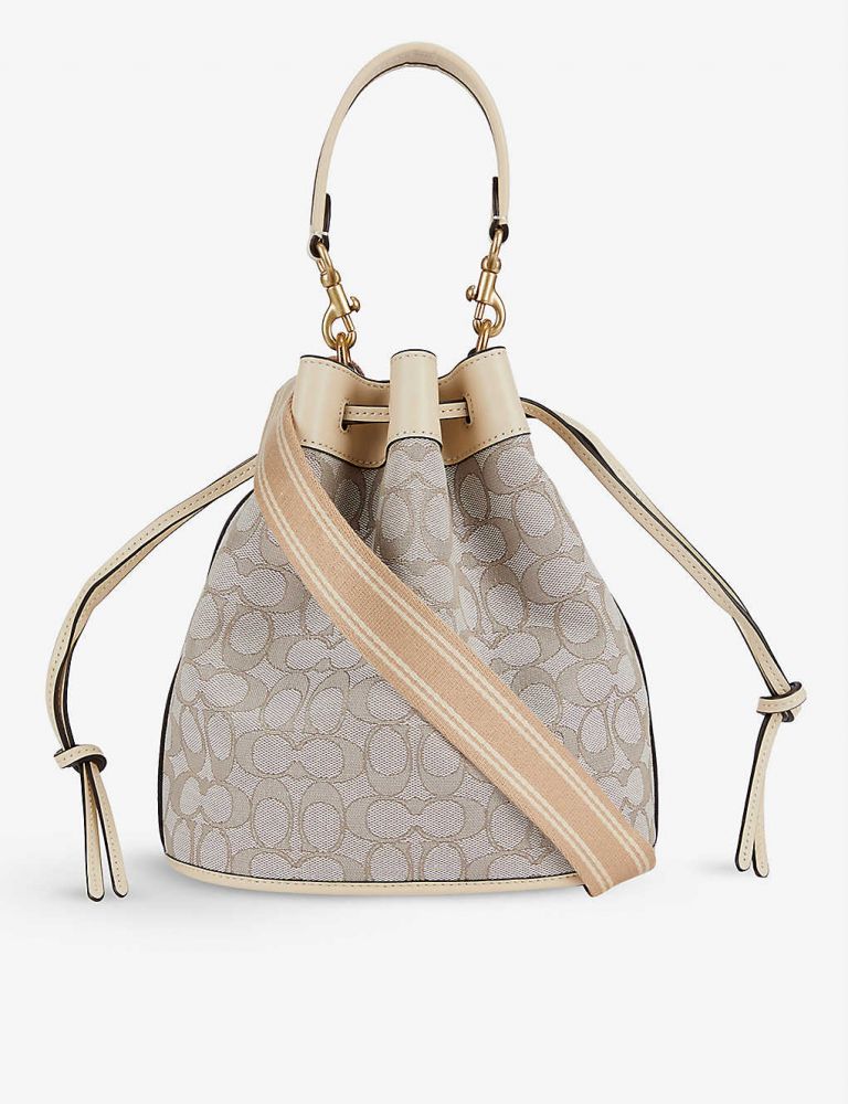 COACH Field leather and jacquard bucket bag ｜ 原價 $3250，20% OFF  $2600
