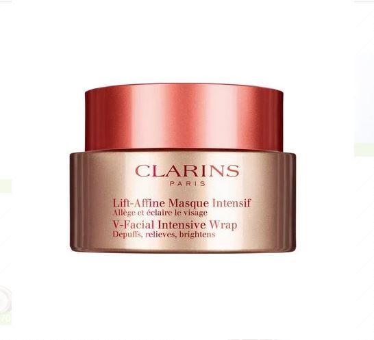  CLARINS  V臉面膜 ｜HK$460/75 ml︰  蘊含七葉素、紫珠莓、紅球姜等活性成分，配合按摩手法，有效重塑臉龐輪廓，提亮膚色。