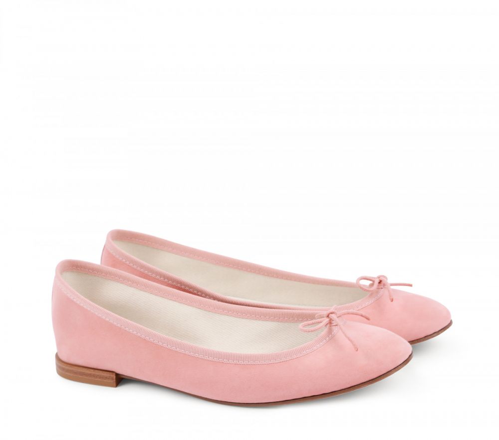 REPETTO Pink Suede Cendrillon Ballerina Flats原價HKD $2230 | 特價HKD $1428 | 香港門市參考價HKD $2950【48折】