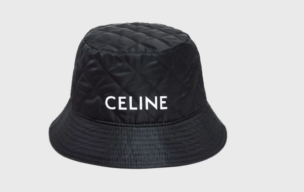 CELINE BUCKET HAT IN NYLON TWILL BLACK 415 USD